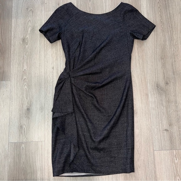 long sleeve tie waist midi dress Black Tie-Waist Midi Shirt Dress | Pleated Skirt